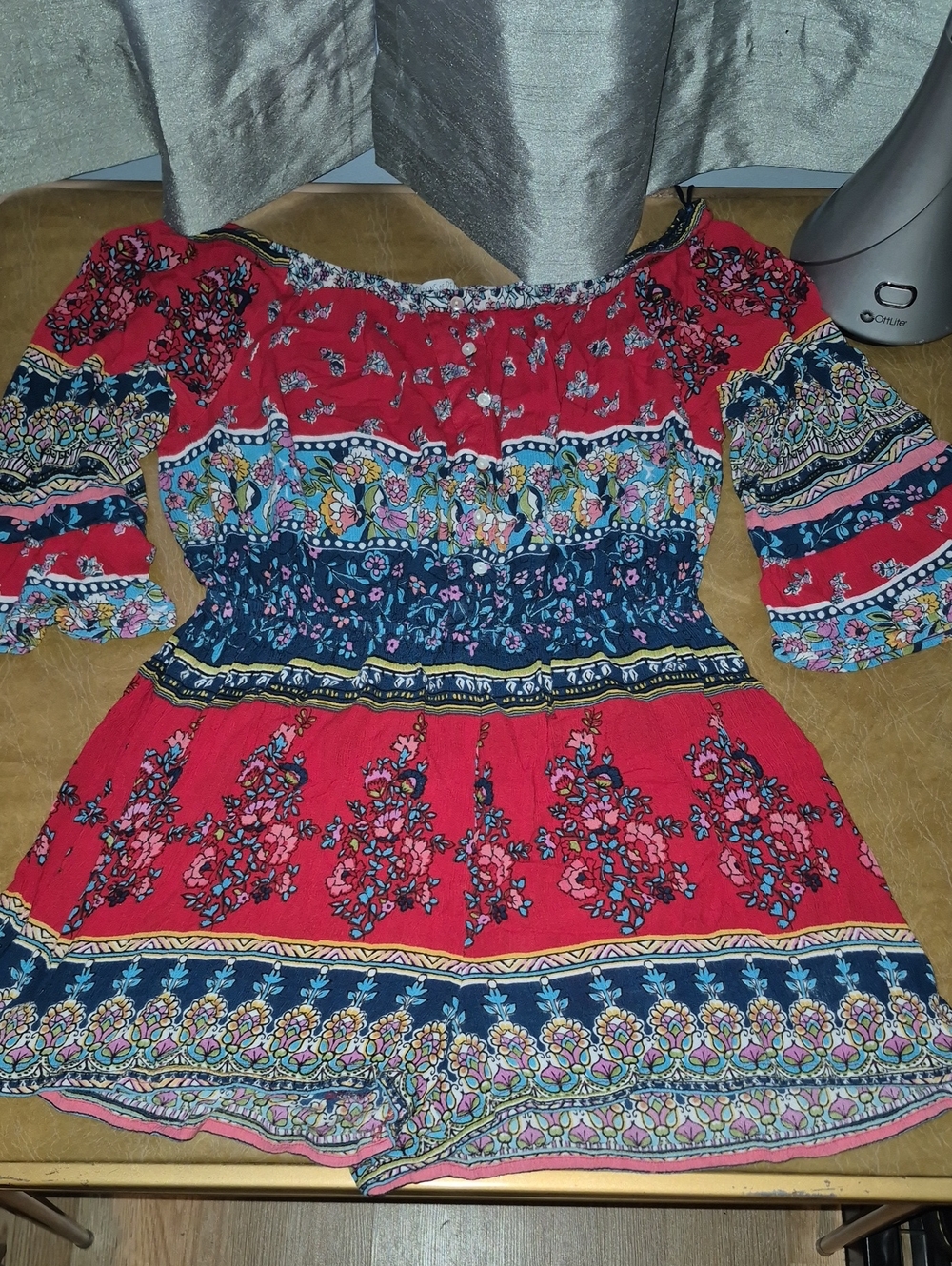 Patrons If Peace Womens Off Shoulder Romper..size L(fits Smaller Imo)